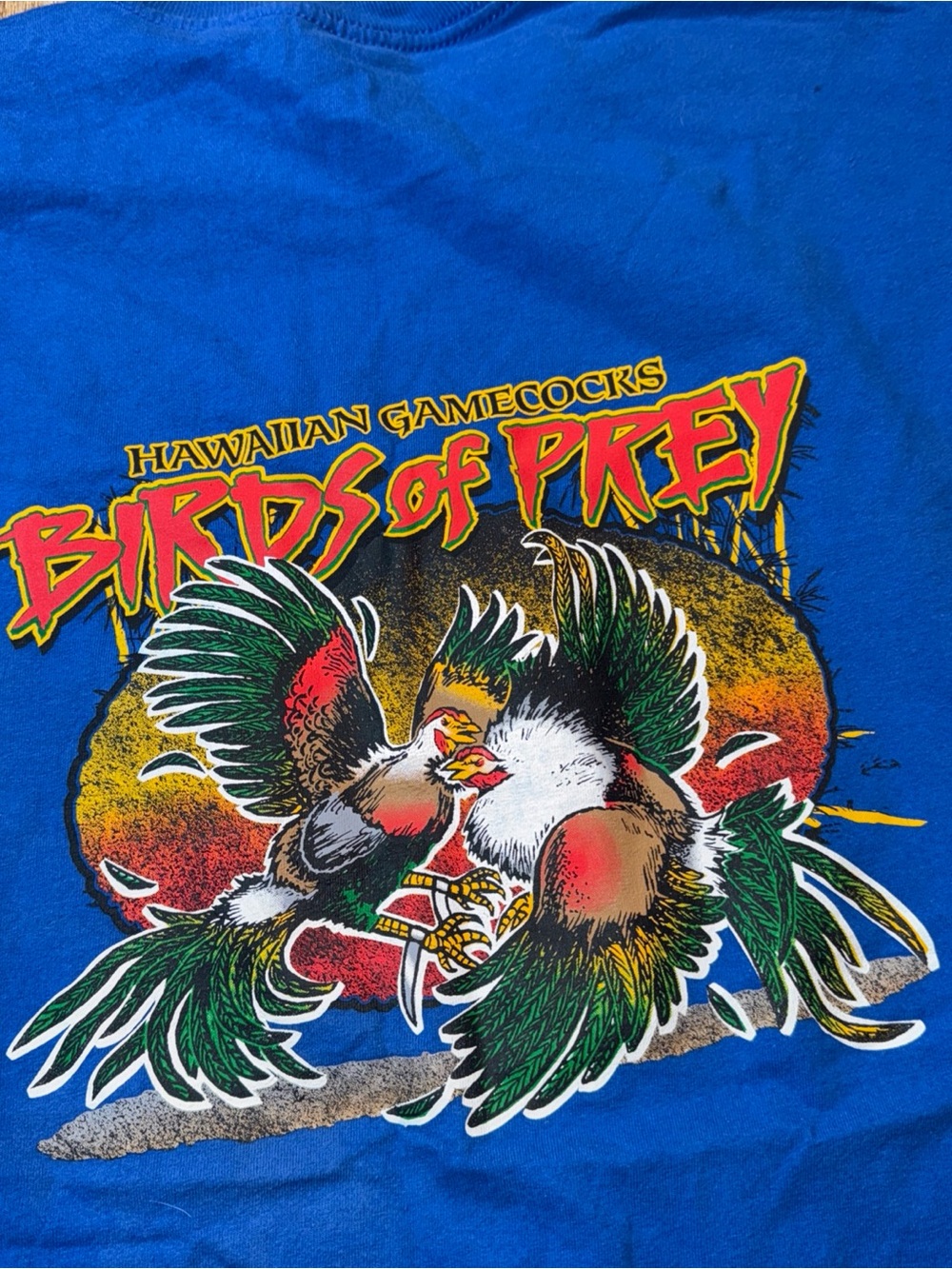 Island of Aloha Hawaii Flag Tank-Top 3 XL Kauai Maui Molokai Birds of Prey Blue